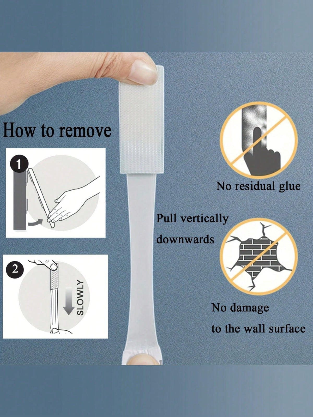 72pcs Heavy Duty Adhesive Strips| No-Drill Damage-Free Hooks, Double-Sided Tape Suitable For Smooth Surfaces, Removable Strong Fixation For Photos, Christmas Decorations And Wall Art, Polyamide Mater