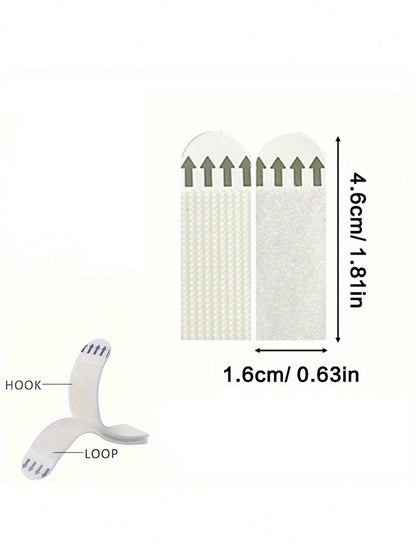 72pcs Heavy Duty Adhesive Strips| No-Drill Damage-Free Hooks, Double-Sided Tape Suitable For Smooth Surfaces, Removable Strong Fixation For Photos, Christmas Decorations And Wall Art, Polyamide Mater