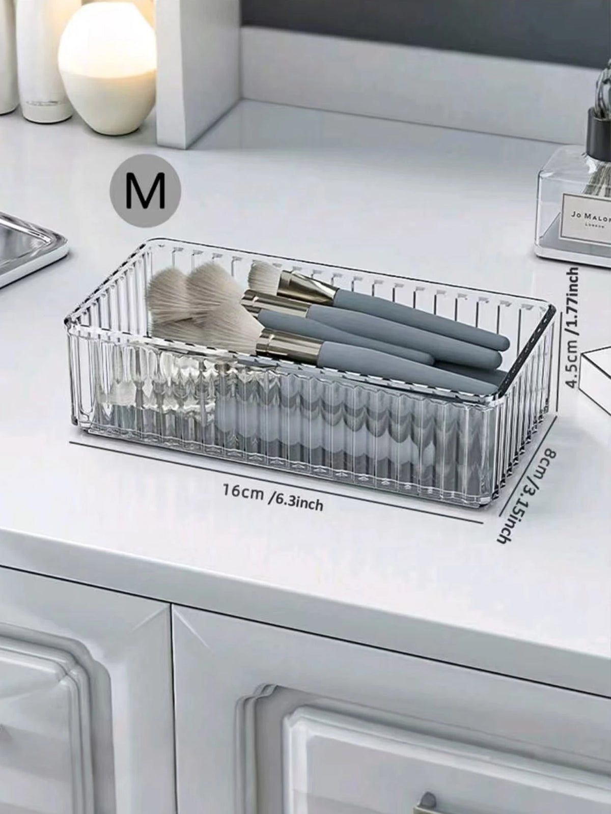 7pcs Set Wavy Transparent Cosmetic Storage Boxes, Stackable Desktop Drawer Organizer, Bedroom Holiday Room Home Decor Storage Boxes, Suitable For Storing And Organizing Cosmetics, Stationery, Tablewar