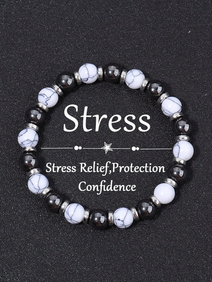 8mm Hematite Obsidian Powerful Protection Bracelet, Grounding, Absorb Negative Energy Bracelet For Men Women Vintage Jewelry Parts, Birthday Gifts