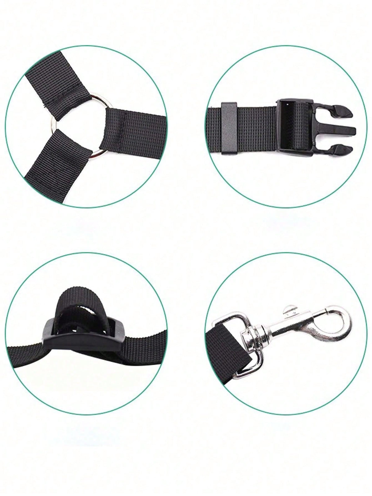 Adjustable Nylon Pet Car Seat Belt, Dog Cat Seatbelt Harness With Front Headrest Restraint, Vehicle Traction Rope, Pet Restraint Lead, Durable Dog Car Accessories, Car Seat Belt For Dogs And Cats