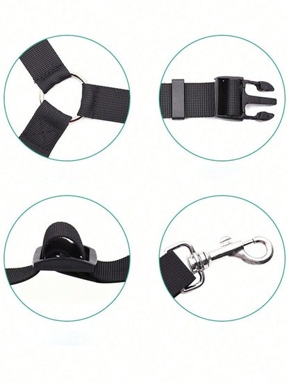 Adjustable Nylon Pet Car Seat Belt, Dog Cat Seatbelt Harness With Front Headrest Restraint, Vehicle Traction Rope, Pet Restraint Lead, Durable Dog Car Accessories, Car Seat Belt For Dogs And Cats