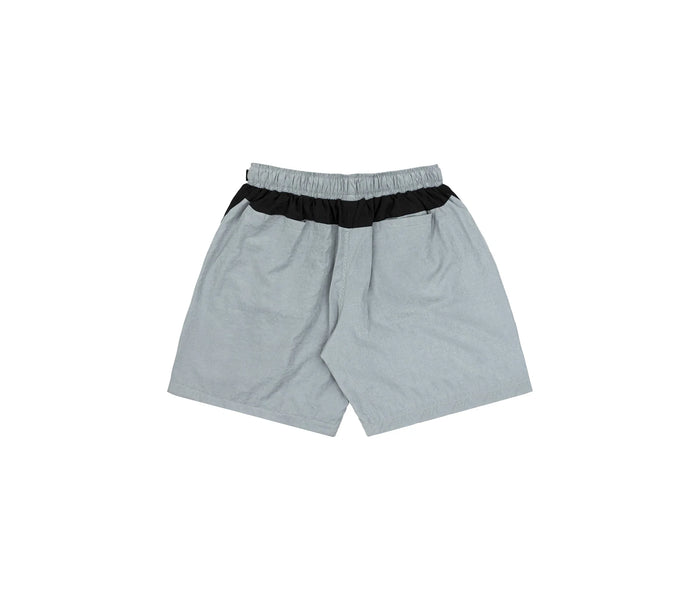 Angled Nylon Shorts In Grey - Four Street