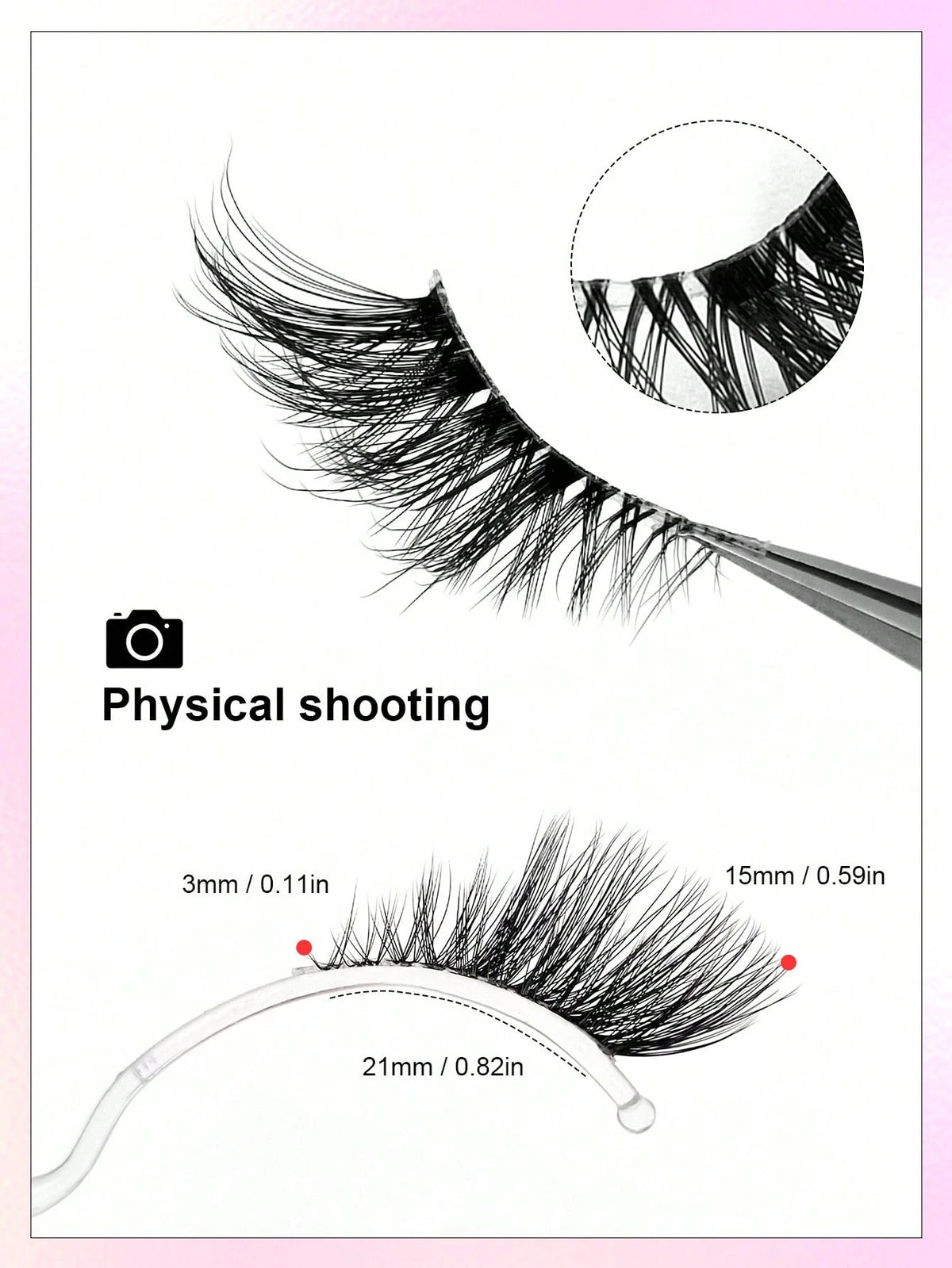 Asiteo 7 Pairs Half-Strip False Eyelashes, Transparent Band With Cat Eye Tail Extension, & Delicate Faux Mink Lashes, Fluffy & Soft, For Makeup Look, Aesthetic