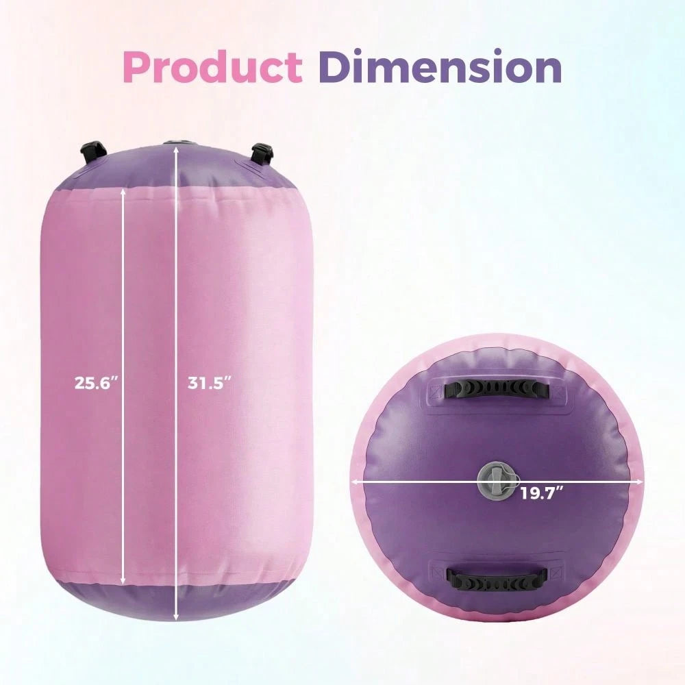 Ataucjin Gymnastics Barrel Air Roller, Inflatable Tumbling Roller Mat, Mat Back Handspring Trainer, Barrel Gymnastics Equipment For Yoga Training Cheerleading