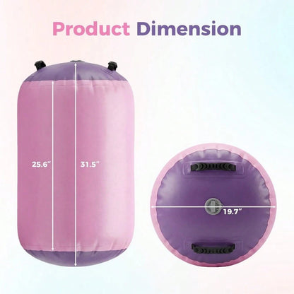 Ataucjin Gymnastics Barrel Air Roller, Inflatable Tumbling Roller Mat, Mat Back Handspring Trainer, Barrel Gymnastics Equipment For Yoga Training Cheerleading