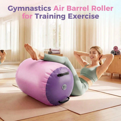 Ataucjin Gymnastics Barrel Air Roller, Inflatable Tumbling Roller Mat, Mat Back Handspring Trainer, Barrel Gymnastics Equipment For Yoga Training Cheerleading