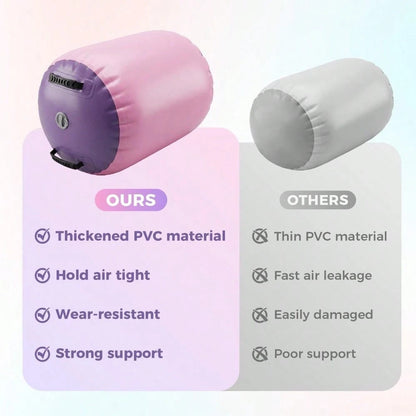 Ataucjin Gymnastics Barrel Air Roller, Inflatable Tumbling Roller Mat, Mat Back Handspring Trainer, Barrel Gymnastics Equipment For Yoga Training Cheerleading
