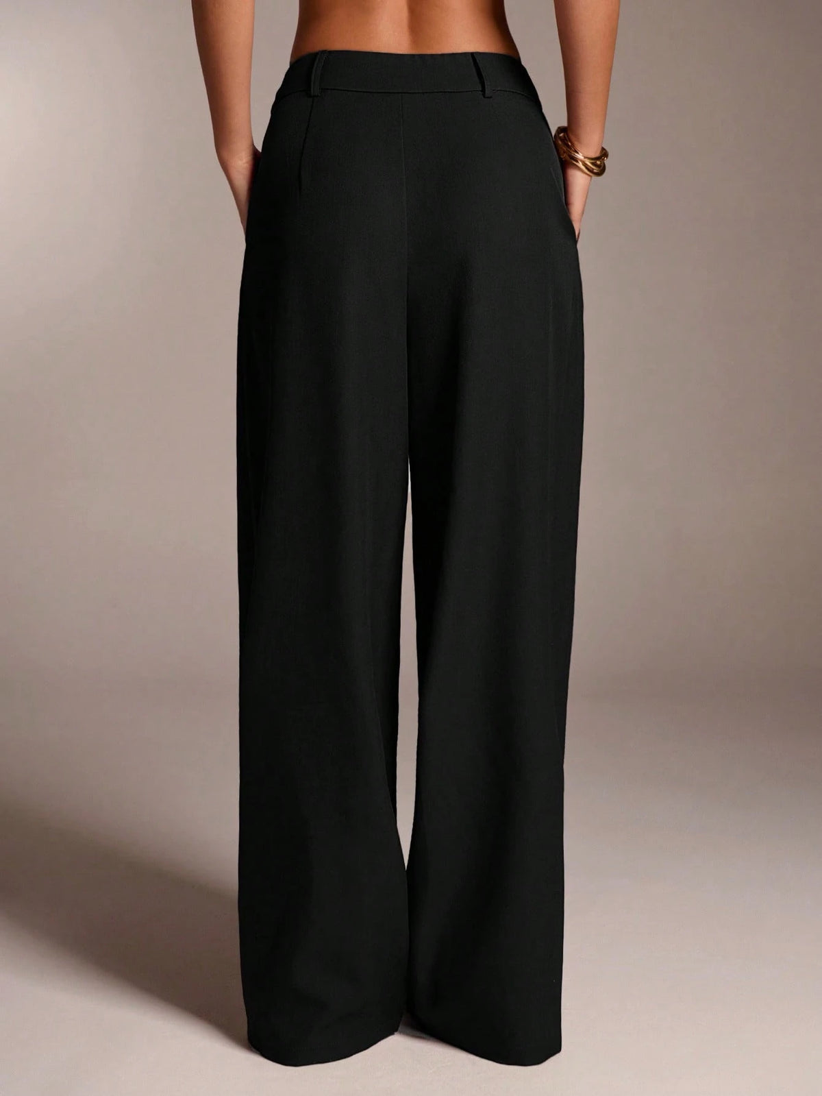 Avantive Black Winter Casual Date Pants Women,High Waisted Wide Leg Palazzo Pants,Elegant Office Business Work Clothes,Streetwear Y2k Baggy Straight Trousers