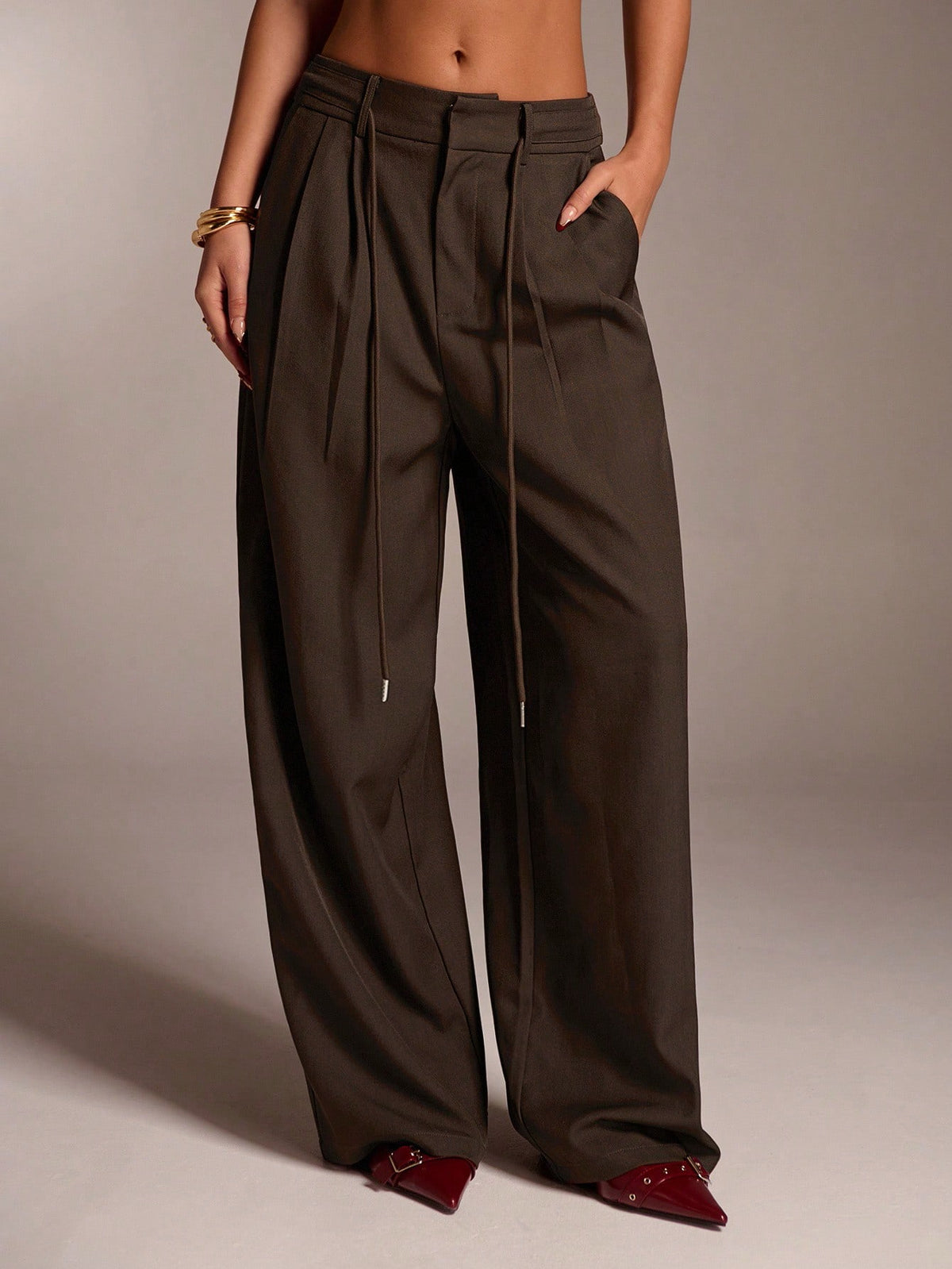 Avantive Black Winter Casual Date Pants Women,High Waisted Wide Leg Palazzo Pants,Elegant Office Business Work Clothes,Streetwear Y2k Baggy Straight Trousers