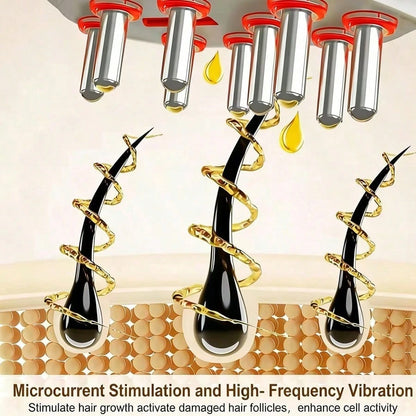 AXH Electric Hair Oil Applicator Scalp Massager, Hair Growth Brush & Serum Massage Comb