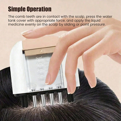 AXH Electric Hair Oil Applicator Scalp Massager, Hair Growth Brush & Serum Massage Comb