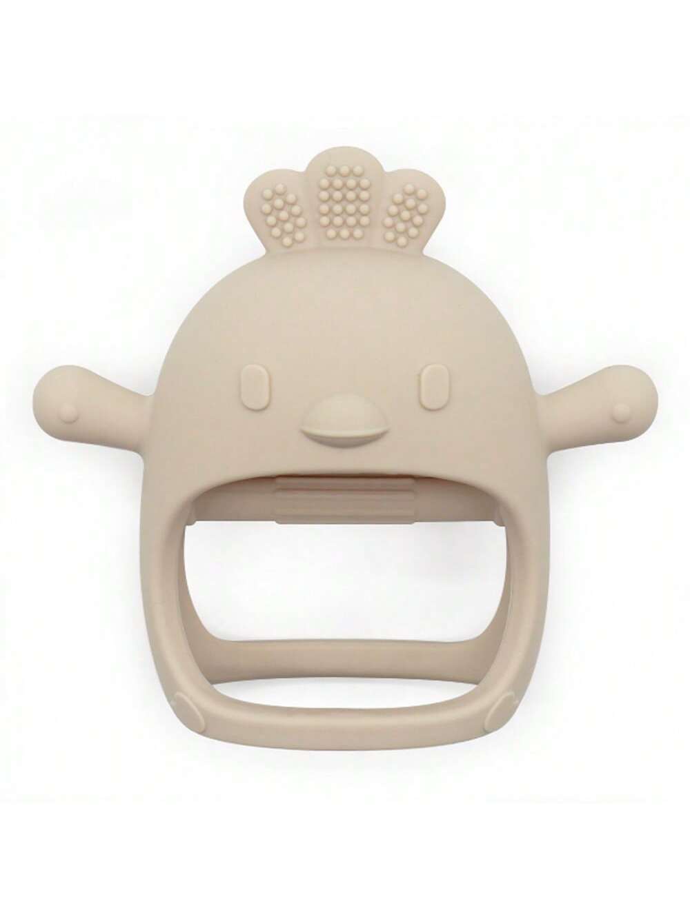 Baby Chick Teether, Silicone Teething Toy Mushroom Shaped Pacifier Massager For Infants