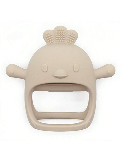 Baby Chick Teether, Silicone Teething Toy Mushroom Shaped Pacifier Massager For Infants