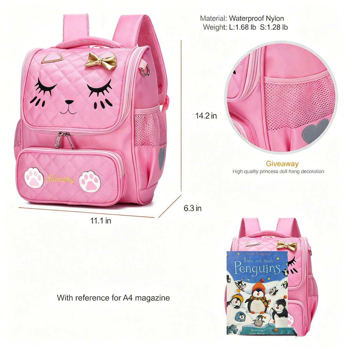 Backpacks, Waterproof Cute Backpack For S Toddler Girl Preschool Bookbags Elementary School Bags