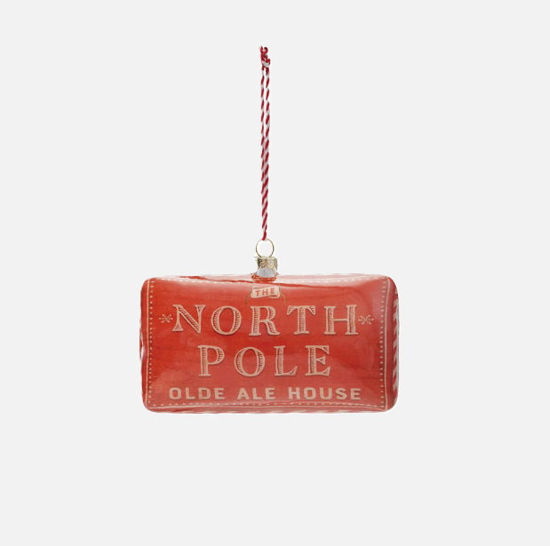 Bar Sign Glass Ornament - 13 Hub Lane   |  Vintage Inspired Ornaments