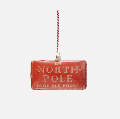 Bar Sign Glass Ornament - 13 Hub Lane   |  Vintage Inspired Ornaments