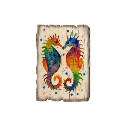 Bartholet's Rainbow Seahorses - Rustic Edge Postcards & Magnets Rustic Edge Magnet (5pk // $2.80ea)
