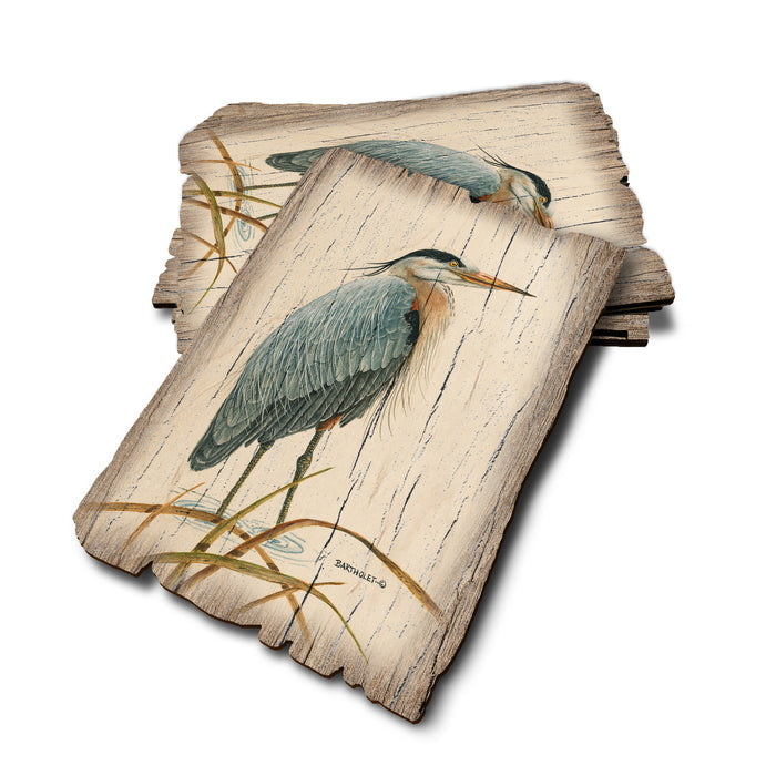 Bartholet's Sentinel Heron - Weathered Edge Rustic Edge Postcard (5pk // $2.80ea)