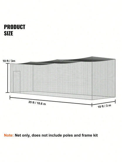 Baseball Batting Netting, Professional Softball Baseball Batting Hitting Training Net, Practice Portable Pitching Cage Net With Door & Carry Bag, Heavy Duty Enclosed PE Netting, 35FT (NET ONLY)