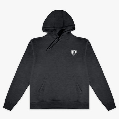 Gray Baseline hoodie — front view