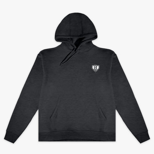 Gray Baseline hoodie — front view