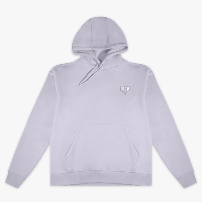 Purple Baseline hoodie — front view