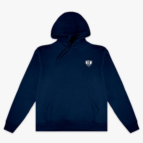 Navy Baseline hoodie — front view