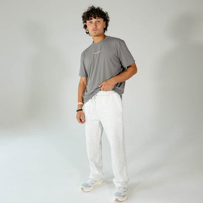 Adult model wearing Gray Baseline Straight Leg sweatpants
