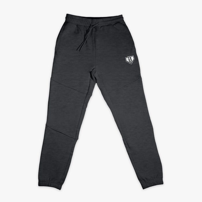 Gray Baseline youth joggers — front view