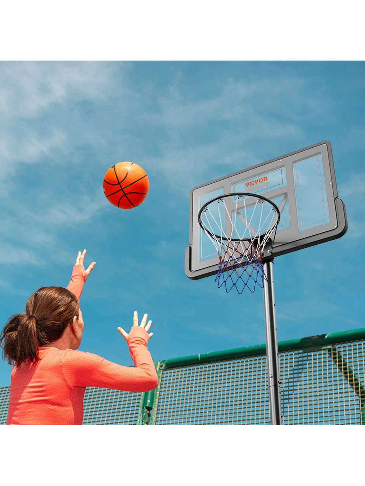 Basketball Hoop, 4-10 Ft Adjustable Height Portable Backboard System, 54 Inch Or 28 Inch Or 32 Inch Or 50 Inch Or 40 Inch Basketball Hoop & Goal, Basketball Set With Wheels, Stand, And Fillable Base
