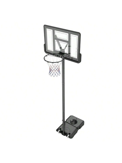 Basketball Hoop, 4-10 Ft Adjustable Height Portable Backboard System, 54 Inch Or 28 Inch Or 32 Inch Or 50 Inch Or 40 Inch Basketball Hoop & Goal, Basketball Set With Wheels, Stand, And Fillable Base