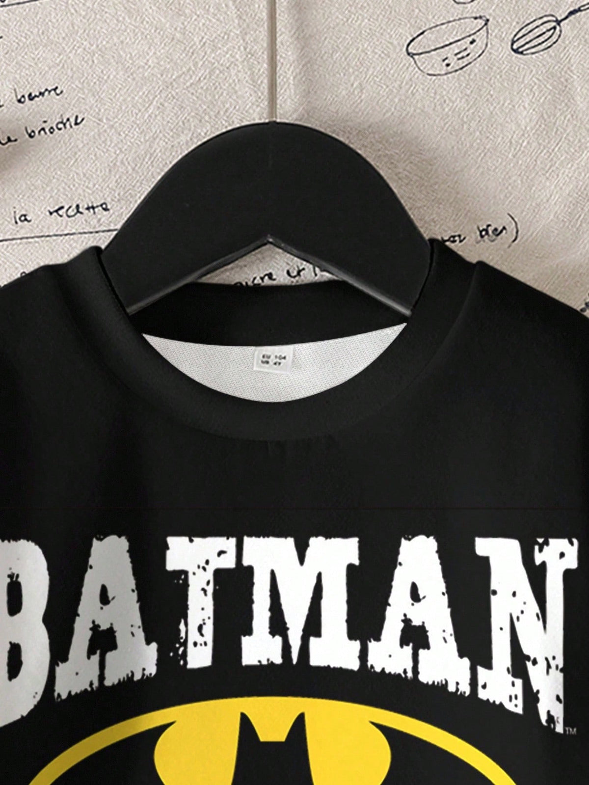 BATMAN X Young Boy Casual Bat & Letter Graphic Crew Neck Sweatshirt, Autumn Sweater For Boy Toddler Boy Sweatshirt Sweatshirts For Boys Fall Winter