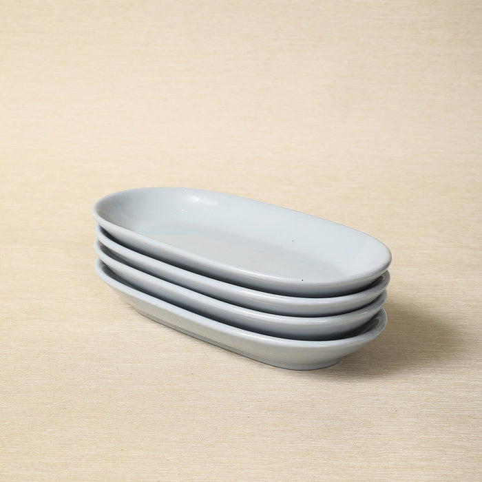 Blue-Lune oval restaurant-ware serving dish by Buffalo China c. 1950