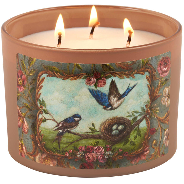 Blue Swallows Candle