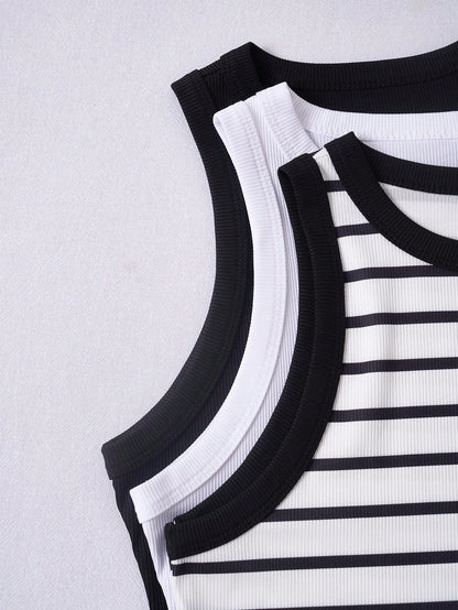 Breezaya 3pcs Striped Tank Top For Summer