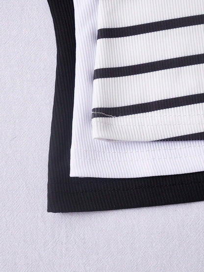 Breezaya 3pcs Striped Tank Top For Summer