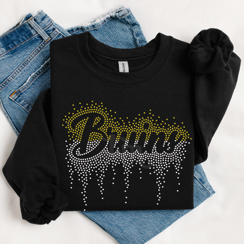 Bruins Ombre Drip RHINESTONE TRANSFER