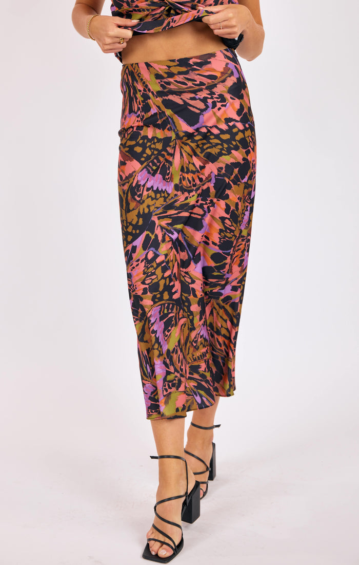 Butterfly Kiss Midi Skirt