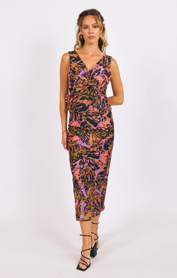 Butterfly Kiss Midi Skirt