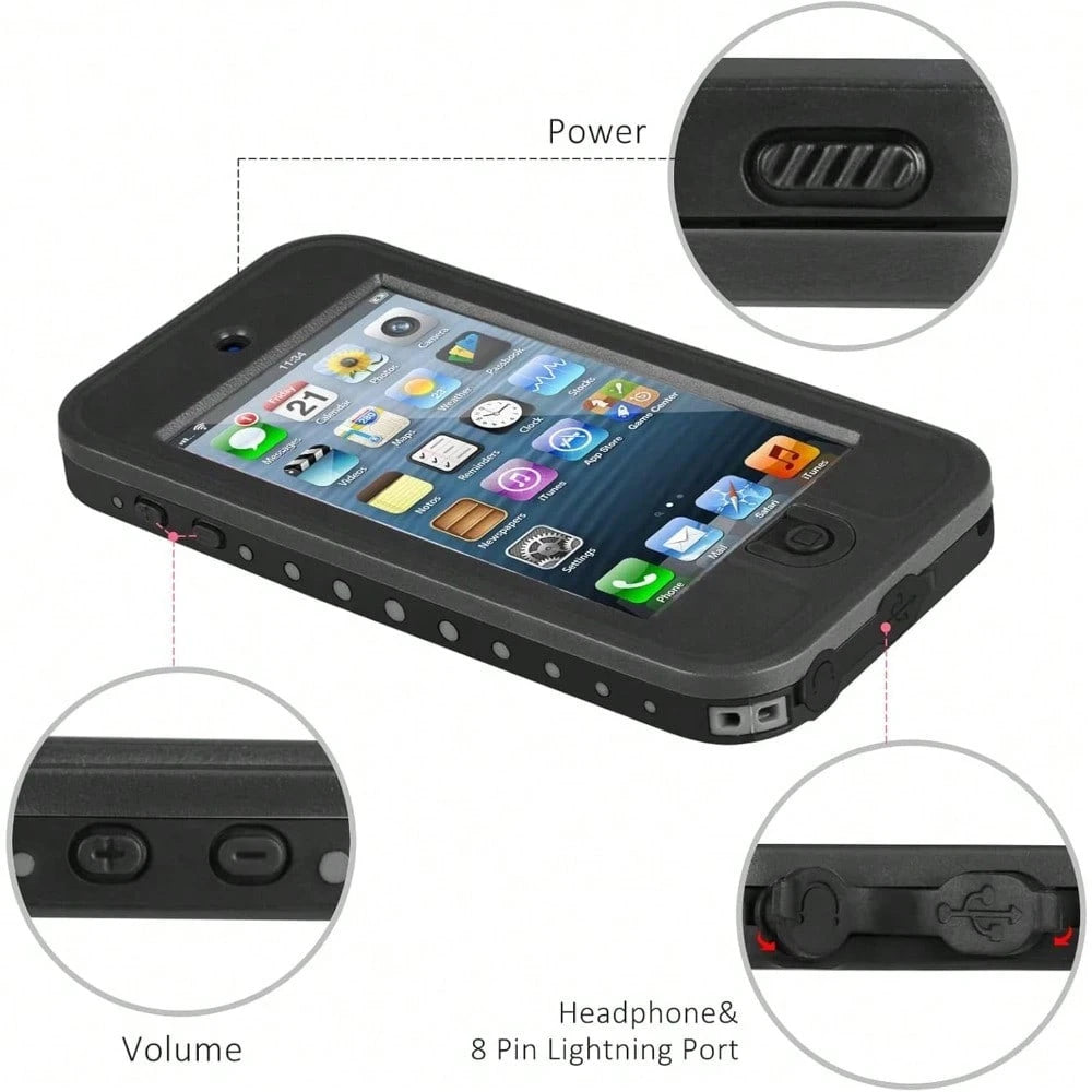 CAIROCK Waterproof Case For IPod Touch 7th/6th/5th Generation: Shockproof & Dustproof Full-Body Protective Cover (Heavy Duty)