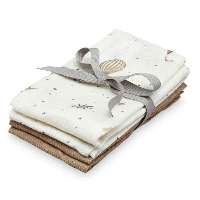CamCam® Krpice za umvanje 30x30 Mix GOTS Mix Dreamland, Camel 4 kosi Cam Cam Copenhagen