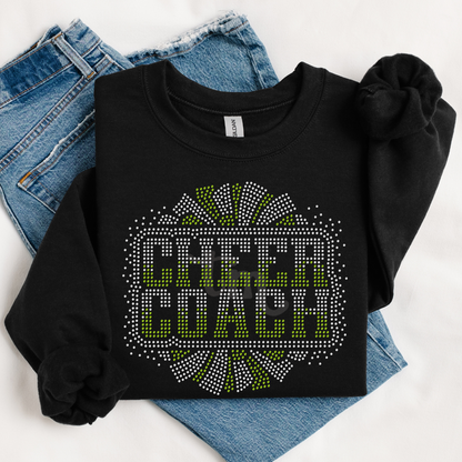 Cheer Coach Pom Scatter RHINESTONE TRANSFER