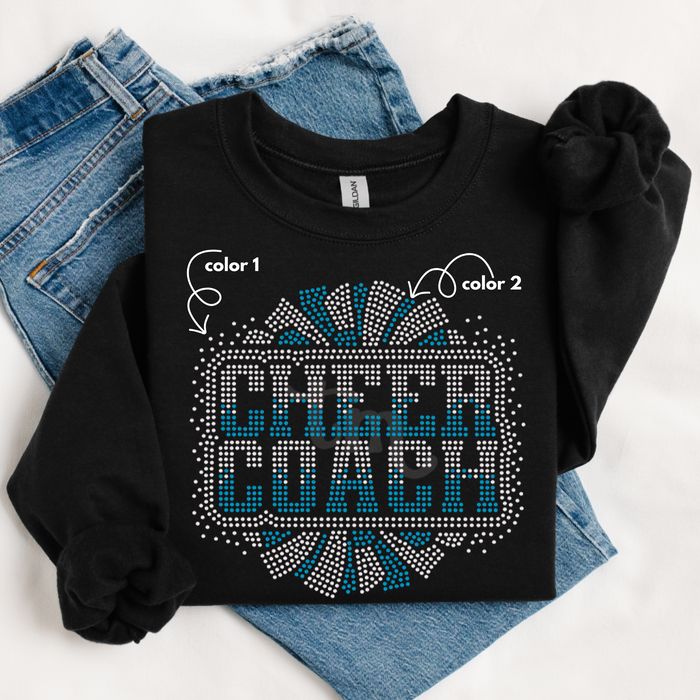 Cheer Coach Pom Scatter SPANGLES TRANSFER