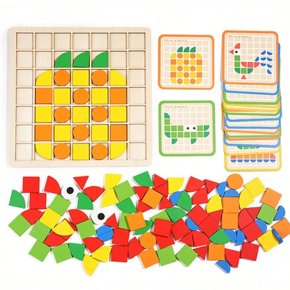 Christmas Decoration Mosaic Puzzle Concentration And Visual Training Educational Material For Kindergarten And Preschool, Desktop Game