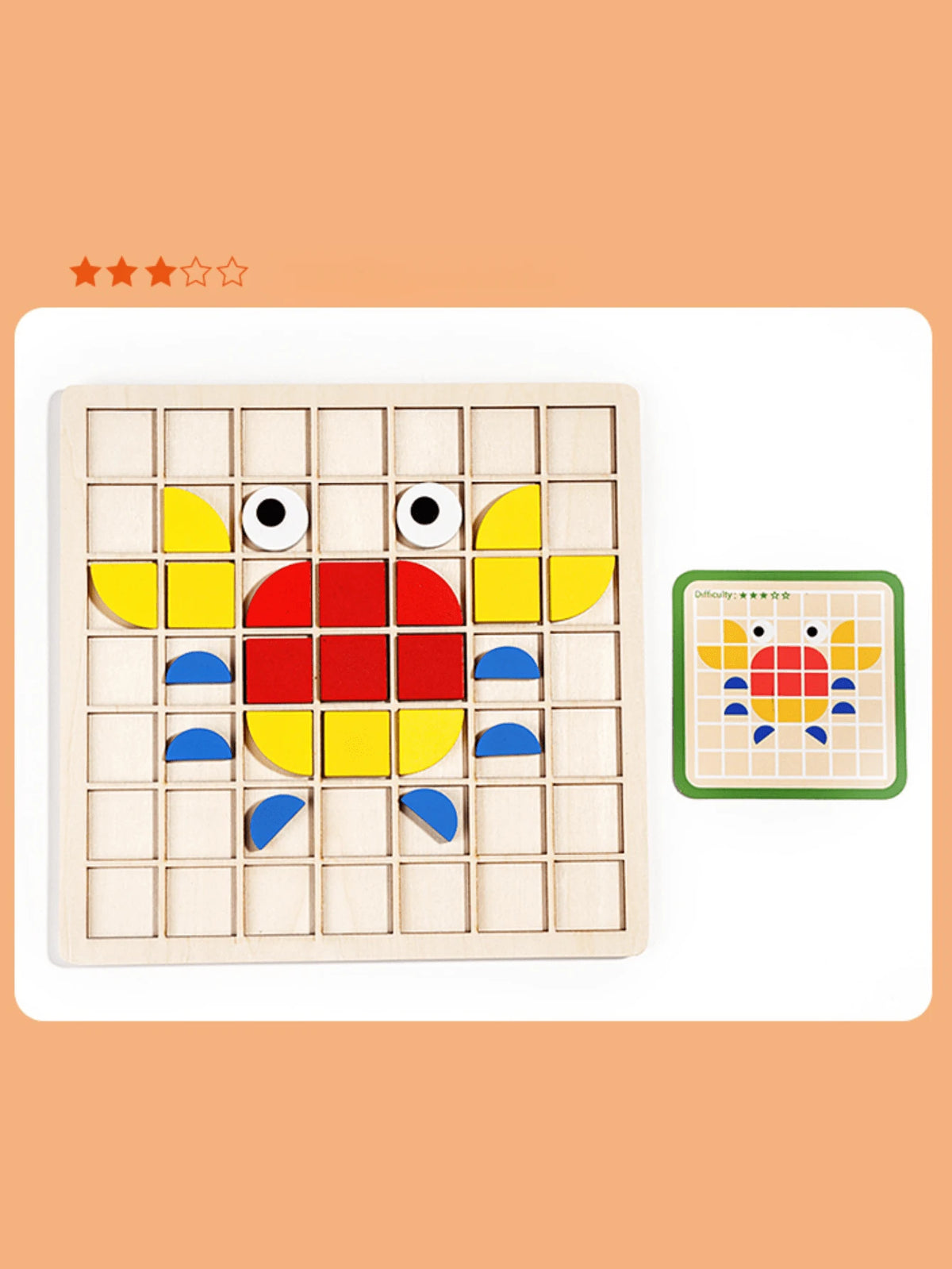 Christmas Decoration Mosaic Puzzle Concentration And Visual Training Educational Material For Kindergarten And Preschool, Desktop Game