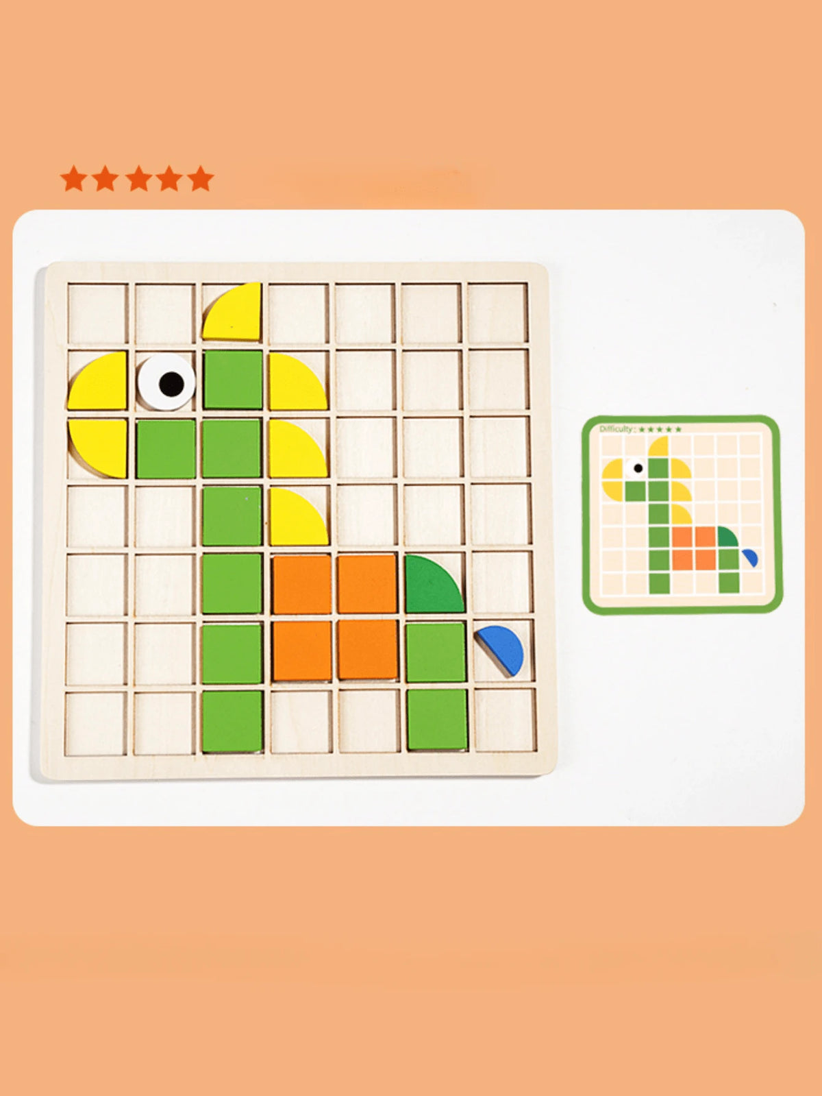 Christmas Decoration Mosaic Puzzle Concentration And Visual Training Educational Material For Kindergarten And Preschool, Desktop Game