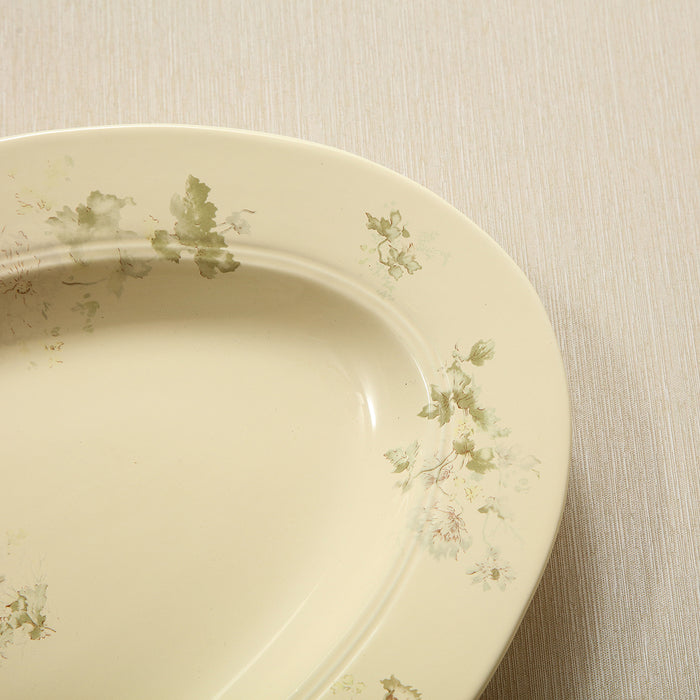 Clair Floral Oval Platter