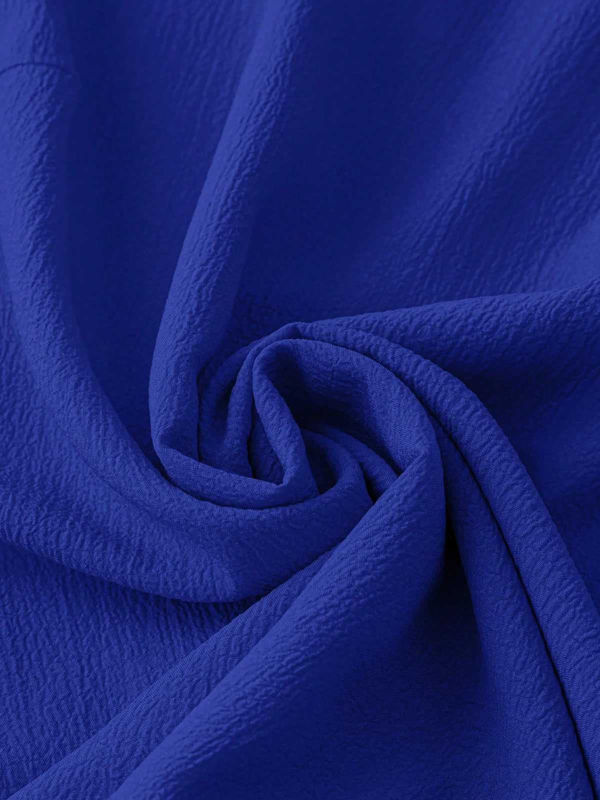 Clasi Plus Size Solid Color Stand Collar Ruffle Hem Elegant Office Shirt