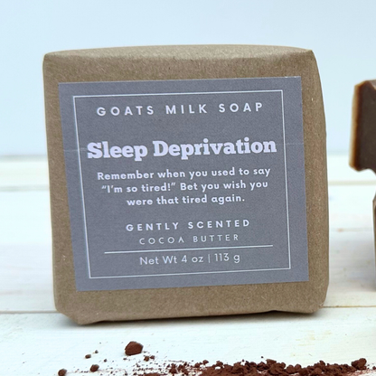 Cocoa Butter "Sleep Deprivation" 4 oz Goat Milk Soap